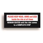 keep head and arms inside ride decal